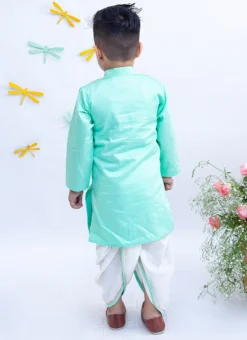 Aqua Green Dhoti Kurta Pyjama -Mahra Clothing Shop Aqua Green Dhoti Kurta Pyjama KBDDFK1745 b