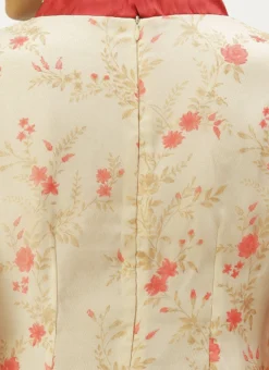 Beige Digital Printed Organza Kurta Set After Six Wear -Mahra Clothing Shop Beige Digital Printed Organza Kurta Set KSBS02202389 rrc2