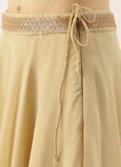 Beige Georgette High N Low Full Circular Skirt Festive Wear 11 Beige Georgette High N Low Full Circular Skirt Festive Wear -Mahra Clothing Shop Beige Georgette High N Low Full Circular Skirt WBBS02012676 rrc1