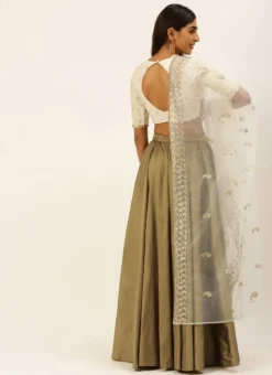 Teen Girls Beige N Prairie Sand Umbrella Lehenga Festive Wear -Mahra Clothing Shop Beige N Prairie Sand Umbrella Lehenga GHBS02208489 b