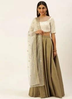 Teen Girls Beige N Prairie Sand Umbrella Lehenga Festive Wear -Mahra Clothing Shop Beige N Prairie Sand Umbrella Lehenga GHBS02208489 u