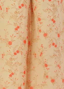 Teen Girls Beige Printed Organza Co-Ords Set Party Wear -Mahra Clothing Shop Beige Printed Organza Co Ords Set IWBS02206174 rrc4