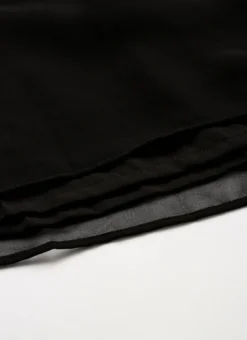 Bottom From Black Chinon Embroidered N Sequins Gharara Set After Six Wear -Mahra Clothing Shop Black Chinon Embroidered N Sequins Gharara Set SLBS02209627 rrc4 3