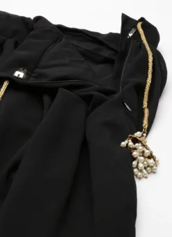 Black Embroidered Blouse N Gathered Lehenga Party Wear -Mahra Clothing Shop Black Embroidered Blouse N Gathered Lehenga GHBS02204800 rrc2