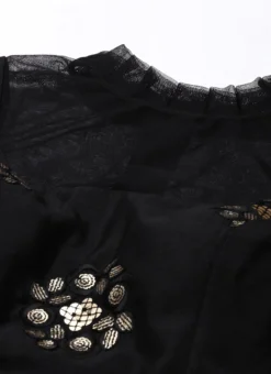 Dupatta From Black Embroidered Kali Lehenga Set After Six Wear -Mahra Clothing Shop Black Embroidered Kali Lehenga Set GHBS02209756 rrc1