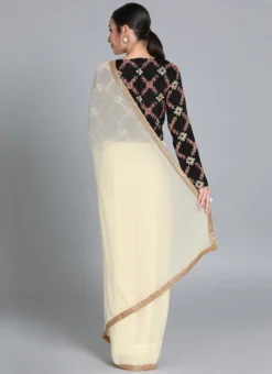 Black Embroidered N Beige Belt Saree Party Wear -Mahra Clothing Shop Black Embroidered N Beige Belt Saree SABS01911778 b