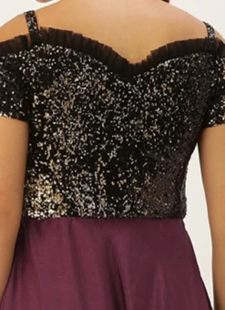 Black Embroidered Off Shoulder Gown Party Wear -Mahra Clothing Shop Black Embroidered Off Shoulder Gown IWBS02008792 rrc2