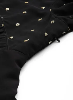 Black Georgette Embroidered Layered Dress Party Wear -Mahra Clothing Shop Black Georgette Embroidered Layered Dress DRBS02305155 rrc3