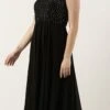 Teen Girls Black Georgette Sequins Gown Party Wear