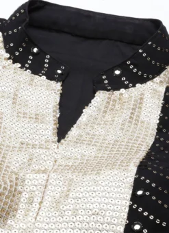 Bottom From Black Georgette Sequins Narrow Straight Pant Suit After Six Wear -Mahra Clothing Shop Black Georgette Sequins Narrow Straight Pant Suit SLBS02211248 rrc1