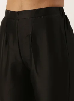 Bottom From Black Georgette Sequins Narrow Straight Pant Suit After Six Wear -Mahra Clothing Shop Black Georgette Sequins Narrow Straight Pant Suit SLBS02211248 rrc2