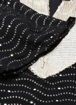 Bottom From Black Georgette Sequins Narrow Straight Pant Suit After Six Wear -Mahra Clothing Shop Black Georgette Sequins Narrow Straight Pant Suit SLBS02211248 rrc3