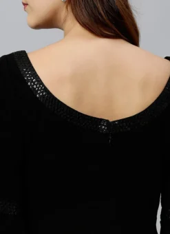 Black Georgette Top Work Wear 13 Black Georgette Top Work Wear -Mahra Clothing Shop Black Georgette Top KRBS02307699 rrc2