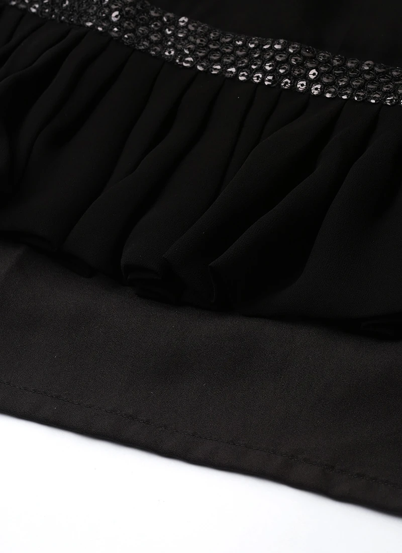 Black Georgette Top Work Wear 7 Black Georgette Top Work Wear - Image 7