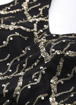 Black Net Embroidered V Neck Gown Festive Wear -Mahra Clothing Shop Black Net Embroidered V Neck Gown IWBS02302274 rrc1