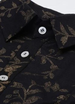 Black Printed Rayon High N Low Dress After Six Wear 10 Black Printed Rayon High N Low Dress After Six Wear -Mahra Clothing Shop Black Printed Rayon High N Low Dress DRBS02102845 rrc1