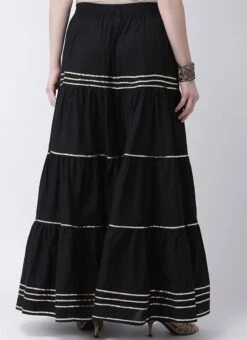 Black Rayon Flared Plazoo Pant Work Wear -Mahra Clothing Shop Black Rayon Flared Plazoo Pant WBDMF1114BK b