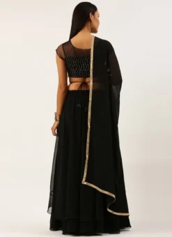 Teen Girls Black Sequins Embroidered Lehenga Festive Wear -Mahra Clothing Shop Black Sequins Embroidered Lehenga GHBS02208412 b