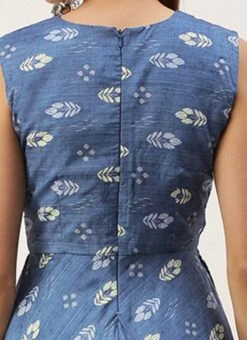 Blue Art Silk Digital Printed Dress After Six Wear -Mahra Clothing Shop Blue Art Silk Digital Printed Dress DRBS02210956 rrc2