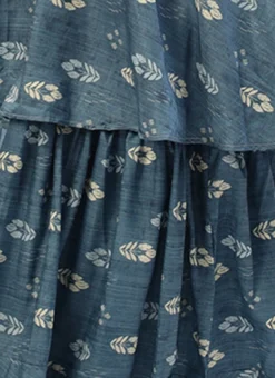 Teen Girls Blue Art Silk Digital Printed Gown Festive Wear -Mahra Clothing Shop Blue Art Silk Digital Printed Gown IWBS02209711 rrc4