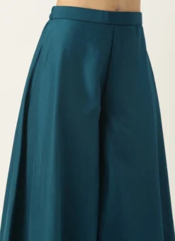 Top From Blue Art Silk Halter Neck Sharara Suit After Six Wear -Mahra Clothing Shop Blue Art Silk Halter Neck Sharara Suit SLBS02305247 rrc3 2