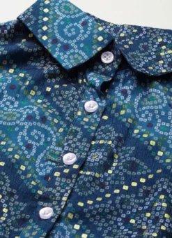 Blue Chanderi Art Silk Handkerchief Style Dress After Six Wear Festive Wear -Mahra Clothing Shop Blue Chanderi Art Silk Handkerchief Style Dress DRBS02203499 rrc3 1