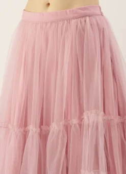 Blue Chinon Embroidered N Pink Tiered Lehenga Festive Wear -Mahra Clothing Shop Blue Chinon Embroidered N Pink Tiered Lehenga GHBS02104238 rrc2