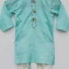 Light Blue Cotton Silk Kurta Pyjama