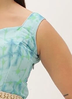 Blue Digital Print Tiered Dress Festive Wear -Mahra Clothing Shop Blue Digital Print Tiered Dress DRBS02303916 rrc3