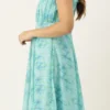 Teen Girls Blue Digital Printed Georgette Gown Festive Wear