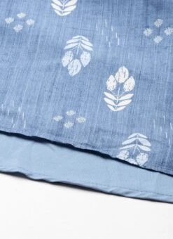 Blue Digital Printed Jacket Style Jumpsuit Festive Wear -Mahra Clothing Shop Blue Digital Printed Jacket Style Jumpsuit DRBS02212636 rrc4