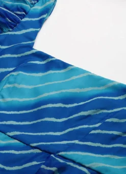 Blue Digital Printed Organza Dress Party Wear After Six Wear -Mahra Clothing Shop Blue Digital Printed Organza Dress DRBS02205866 rrc1