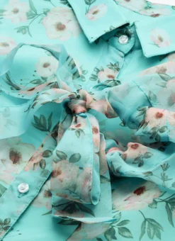 Blue Digital Printed Organza Kurti Festive Wear -Mahra Clothing Shop Blue Digital Printed Organza Kurti KRBS02303819 rrc3