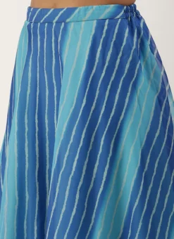 Blue Digital Printed Organza Lehenga Set Festive Wear -Mahra Clothing Shop Blue Digital Printed Organza Lehenga Set GHBS02205008 rrc2