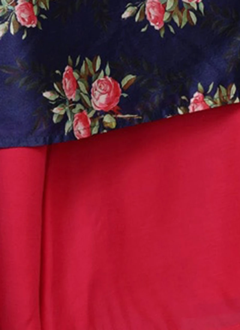 Blue Digital Printed Top Work Wear 8 Blue Digital Printed Top Work Wear - Image 8