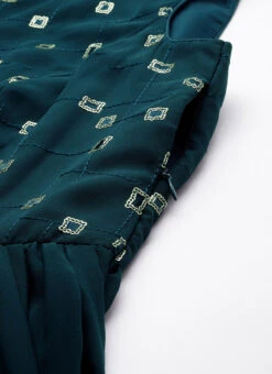 Blue Embroidered Georgette Dress Festive Wear -Mahra Clothing Shop Blue Embroidered Georgette Dress DRBS02305142 rrc4