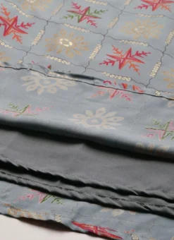 Blue Foil Print Muslin N Beige Straight Pant Suit Festive Wear -Mahra Clothing Shop Blue Foil Print Muslin N Beige Straight Pant Suit KSBS02111137 rrc4