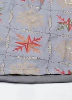 Blue Foil Printed A Line Dress After Six Wear -Mahra Clothing Shop Blue Foil Printed A line Dress DRBS02111071 rrc4