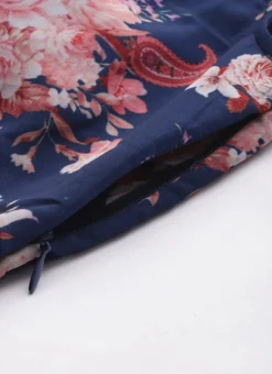 Blue Georgette Digital Printed Tiered Dress Festive Wear -Mahra Clothing Shop Blue Georgette Digital Printed Tiered Dress DRBS02302270 rrc3