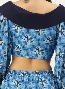 Bottom From Blue Muslin Co Ords Set After Six Wear -Mahra Clothing Shop Blue Muslin Co ords Set IWBS02209633 rrc2