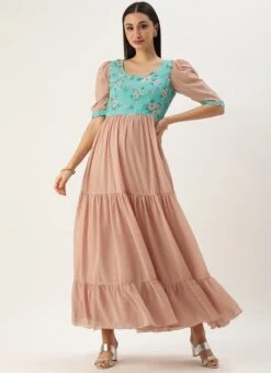 Blue N Grey Digital Printed Dress Festive Wear -Mahra Clothing Shop Blue N Grey Digital Printed Dress DRBS02303891 u