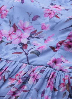 Blue N Pink Digital Printed Georgette Tiered Dress After Six Wear 12 Blue N Pink Digital Printed Georgette Tiered Dress After Six Wear -Mahra Clothing Shop Blue N Pink Digital Printed Georgette Tiered Dress DRBS02104273 rrc1