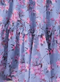 Blue N Pink Digital Printed Georgette Tiered Dress After Six Wear Festive Wear -Mahra Clothing Shop Blue N Pink Digital Printed Georgette Tiered Dress DRBS02104273 rrc3 1