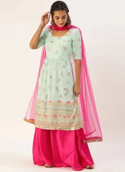 Blue N Pink Embroidered Lehenga Set Festive Wear -Mahra Clothing Shop Blue N Pink Embroidered Lehenga Set GHBS02104153 u