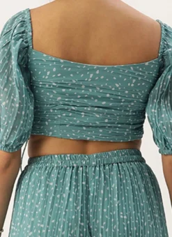 Bottom From Blue N White Printed Pleated Georgette Co-ords After Six Wear 13 Bottom From Blue N White Printed Pleated Georgette Co-ords After Six Wear -Mahra Clothing Shop Blue N White Printed Pleated Georgette Co ords IWBS02211100 rrc2