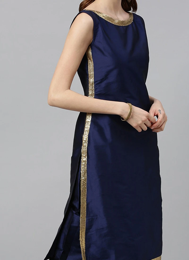 Blue Taffeta Top Festive Wear 1 Blue Taffeta Top Festive Wear