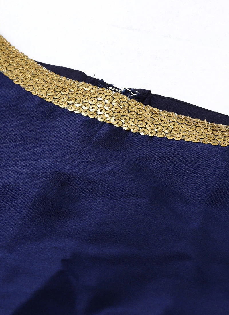 Blue Taffeta Top Festive Wear 5 Blue Taffeta Top Festive Wear - Image 5