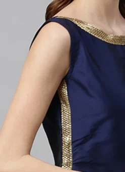 Blue Taffeta Top Festive Wear 13 Blue Taffeta Top Festive Wear -Mahra Clothing Shop Blue Taffeta Top KRBS02307703 rrc2