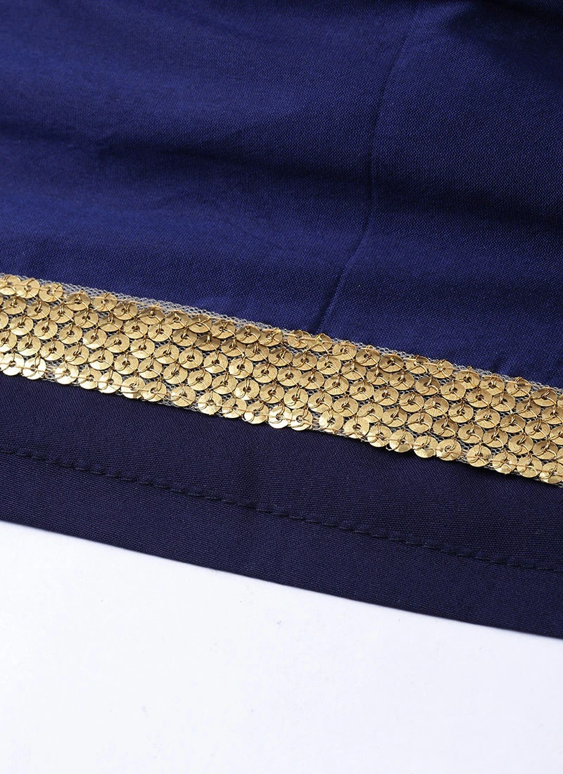 Blue Taffeta Top Festive Wear 7 Blue Taffeta Top Festive Wear - Image 7