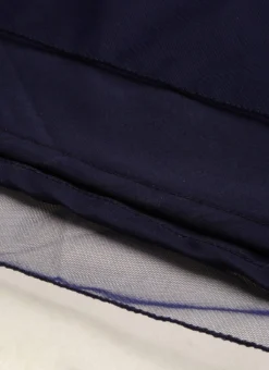 Blue Velvet Embroidered Dress With Cape Party Wear Festive Wear -Mahra Clothing Shop Blue Velvet Embroidered Dress With Cape DRBS02211229 rrc3